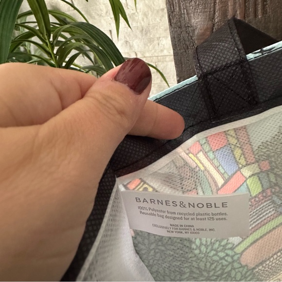 BARNES & NOBLE “Booktown” Book Lover Eco Multicolor Tote - Picture 7 of 8